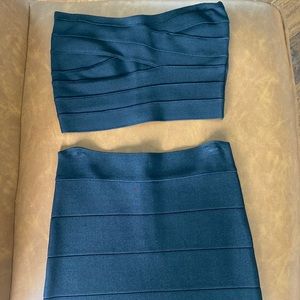 Bebe Two-Piece Bandage Mini Dress